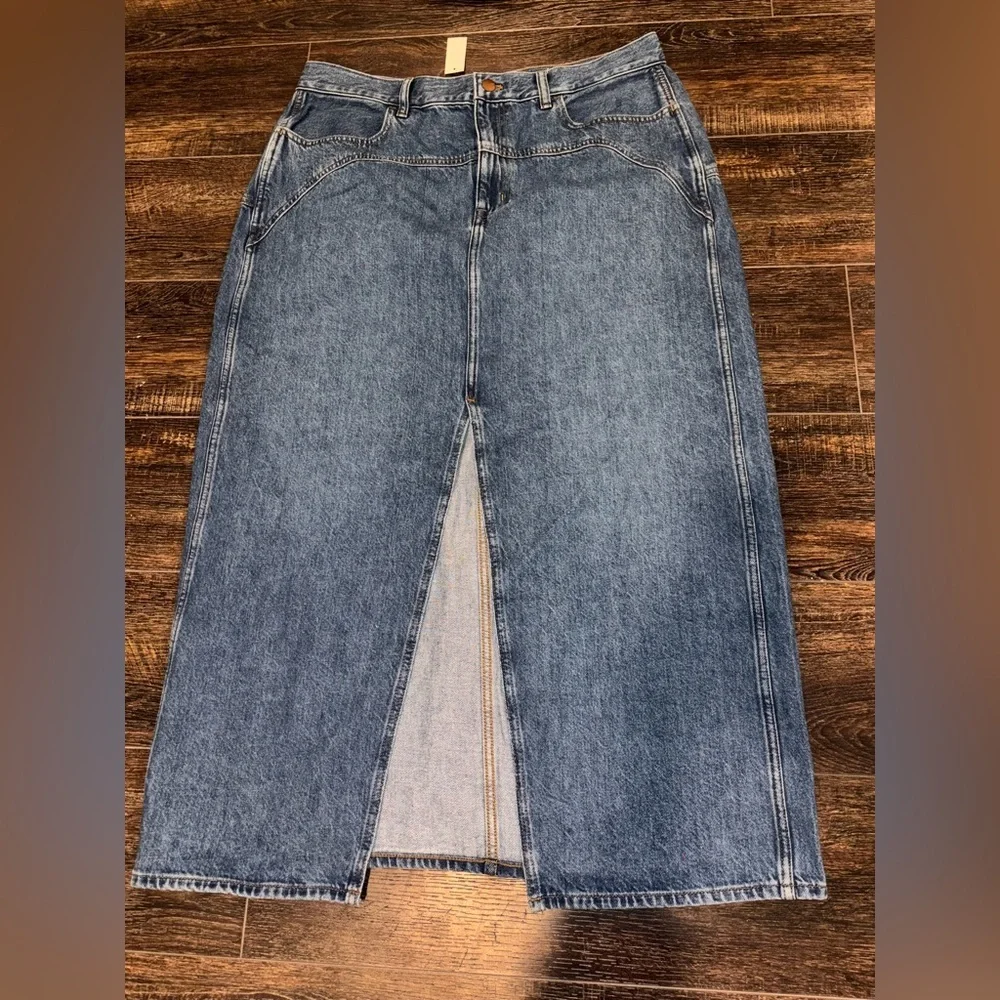 NWT Denim Western Maxi Skirt in Emario Wash by Madewell - Picture 8 of 8